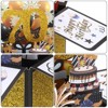 Unique Bargains 3D Handcrafted Pop-Out Funny Greeting Card Black Gold - 4 of 4