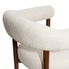 Art Leon Mid Century Modern Upholstered Kitchen Dining Chairs with Solid Wood Frame and Curved Back - 3 of 4