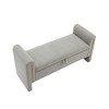 Upholstered Storage Bench with Armrests, Modern Bedroom Ottoman for End of Bed, Entryway, or Living Room - 3 of 4