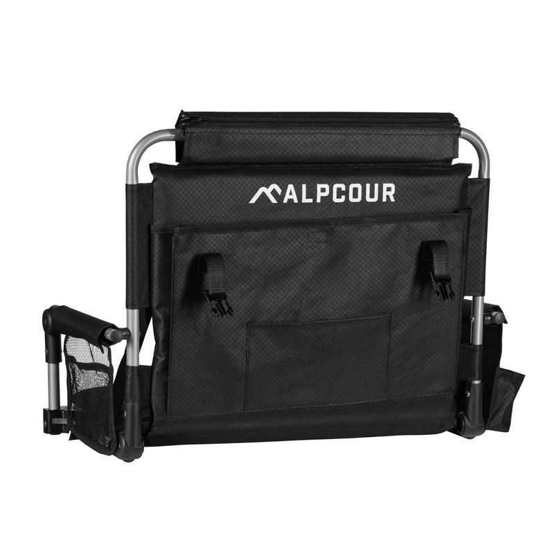 Alpcour Stadium Seat - Foldable, Padded Bleacher Chair with Backrest, Armrest, Pockets, & Cup Holder, 3 of 10