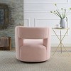 Modern Swivel Accent Chair with Soft Upholstery,Compact Swivel Chair,Comfortable Barrel Chair for Living Room Reading Corner-Maison Boucle - 3 of 4