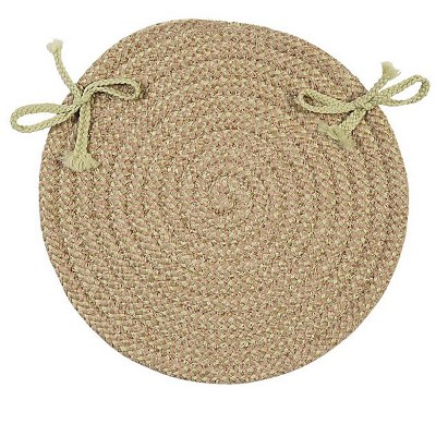 Colonial Mills Softex Check - Celery Check Chair Pad, Set of 4