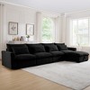 Oversized 157.5" Corduroy Cloud Modular L-Shaped Sectional Sofa with Big Deep Seat and Storage Ottoman, 5-Piece Free combination Sofa - 2 of 4