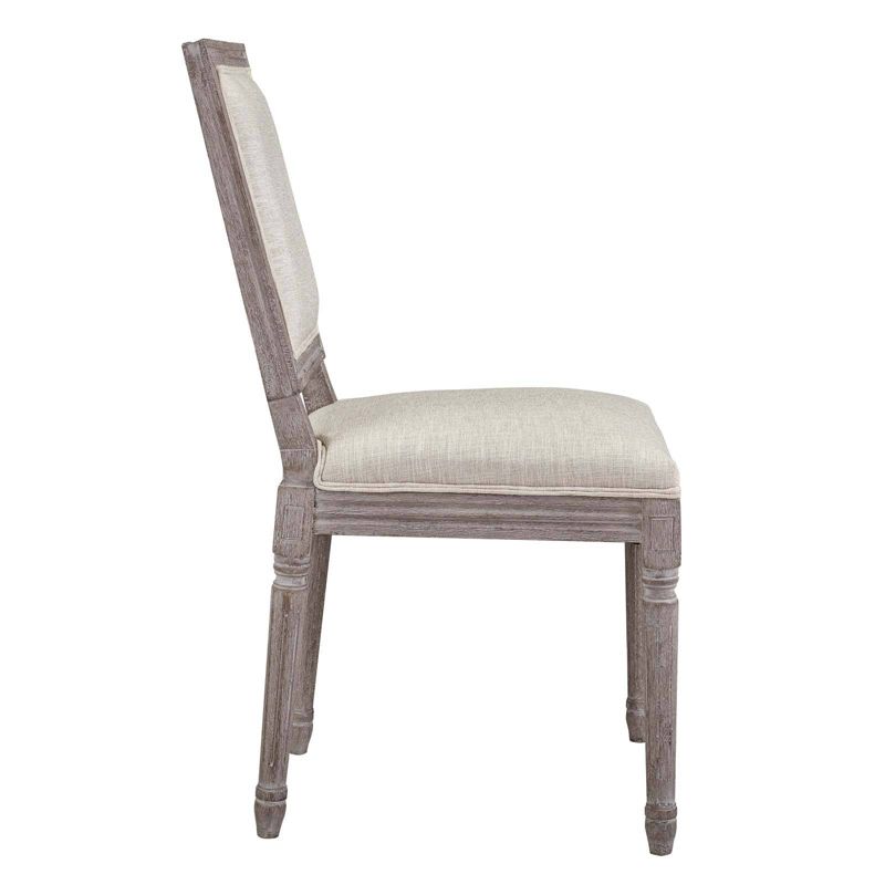 Court Vintage French Upholstered Fabric Dining Side Chair Beige - Modway, 4 of 8