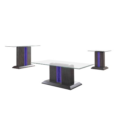 3pc Danziger Coffee Table Set Gray - miBasics