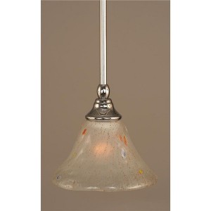 Toltec Lighting Any 1 - Light Pendant in  Chrome with 7" Frosted Crystal Shade - 1 of 1