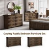 Farmhouse 8 Drawer Dresser for Bedroom,55" Wide Wood Rustic Chest of Drawers with Natural Texture - 4 of 4