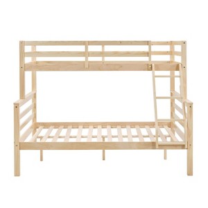 AZL1 Life Concept Beds Twin Heavy Duty Support High Guardrail Durable Construction Space-Saving for Kids Room, Natural, 79.53"*58.66"*61.81" - 1 of 4