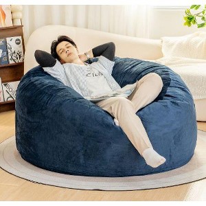 CAVINAS 5Ft Bean Bag Chair, Bean Bag Chairs for Adults with Microfiber Cover and Memory Foam - 1 of 4