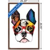 Trends International Art Deco - Boston Terrier with Glasses Framed Wall Poster Prints - 3 of 4