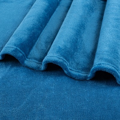 Turquoise Twin Size Fleece Flannel Throw Blanket