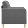 vidaXL Modern Fabric Sofa Chair, Dark Gray - 100% Polyester and Metal Construction with Comfortable Padding - 3 of 4