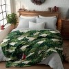 Lomsoe Christmas Flannel Throw Blanket, Green Christmas Trees Cozy Fleece Blankets for Couch Sofa Bed, Ideal Gifts for Kids Adults Wife Self - 3 of 4