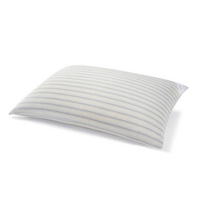 Standard/Queen Yarn Dye Ticking Stripe Feather & Down Bed Pillow - Laura Ashley