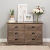 Salt Spring 6 Drawer Condo Dresser Drifted Gray - Prepac: Youthful Storage, Laminated Composite Wood - 2 of 4