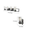 LNC Lapps 31.5-in 4-Lights Brushed Grey and Seeded Glass Farmhouse Vanity  Lights - 3 of 4