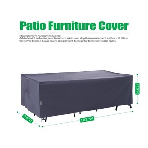 F&J Outdoors Premium Waterproof Outdoor Patio Rectangular Table Cover - Grey - 1 of 4