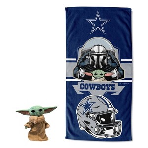 27"x54" NFL Dallas Cowboys Star Wars Hugger with Beach Towel - 1 of 3