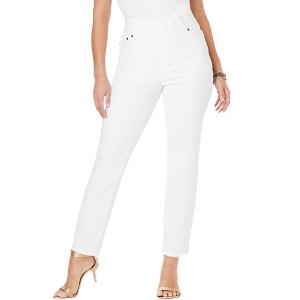 Jessica London Women's Plus Size Comfort Waist Stretch Denim Straight Leg Jean - 1 of 4
