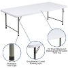 Emma and Oliver 4.93-Foot Kid's Granite White Plastic Folding Activity Table - Play Table - 3 of 4