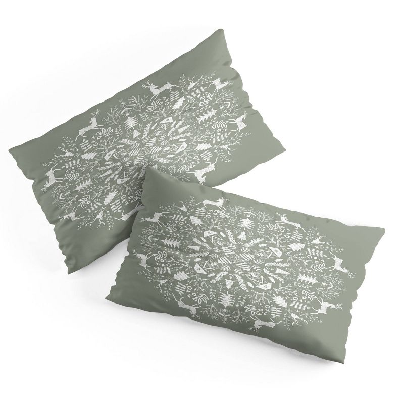 King Pimlada Phuapradit Winter Forest 1 Polyester Duvet Cover + Pillow Shams Gray - Deny Designs, 6 of 9