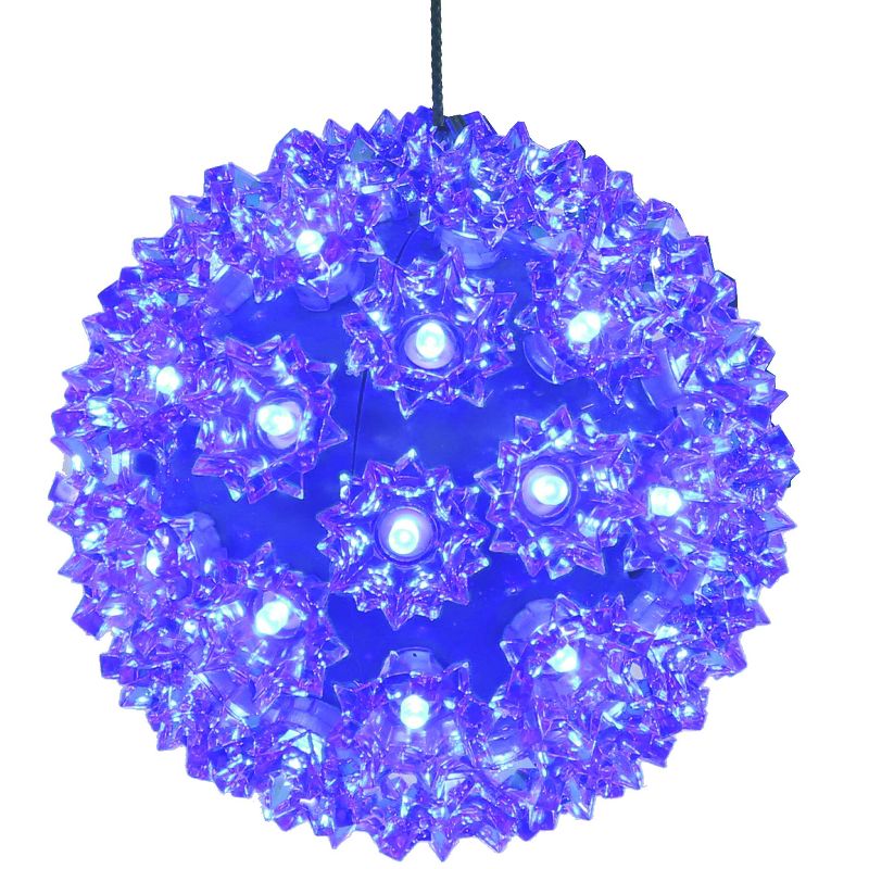 Sunnydaze 5" Electric Plug-In Indoor/Outdoor 50ct LED Lighted Ball Hanging Ornament, 1 of 10