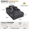 67" Corduroy Chaise Lounge Chair with Wide Armrest, Oversized Deep Seat Convertible Boneless Sofa for Living Room, No Assembly-3irtyhousy - 4 of 4
