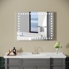40x32 Inch Bathroom Mirror with 3 White Front Circular Lights, Touch Dimming Switch, Anti-Fog, Memory, Shatter-Proof Bathroom Wall Vanity Mirror - 3 of 4