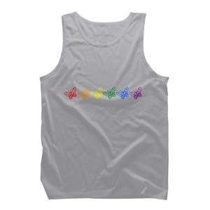 Adult Design By Humans Butterflies Rainbow Pride By ChariArtist Tank Top - 1 of 2