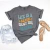 Simply Sage Market Women's Enjoy The Waves Distressed Short Sleeve Garment Dyed Tee - 3 of 3