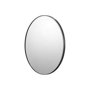 VEVOR Wall Mounted Makeup Mirror, 0.15" Thick, 30 in Mirror with Aluminium Alloy Frame & Explosion-Proof Film, Scratch-Resistant Mirror, Black - 1 of 4