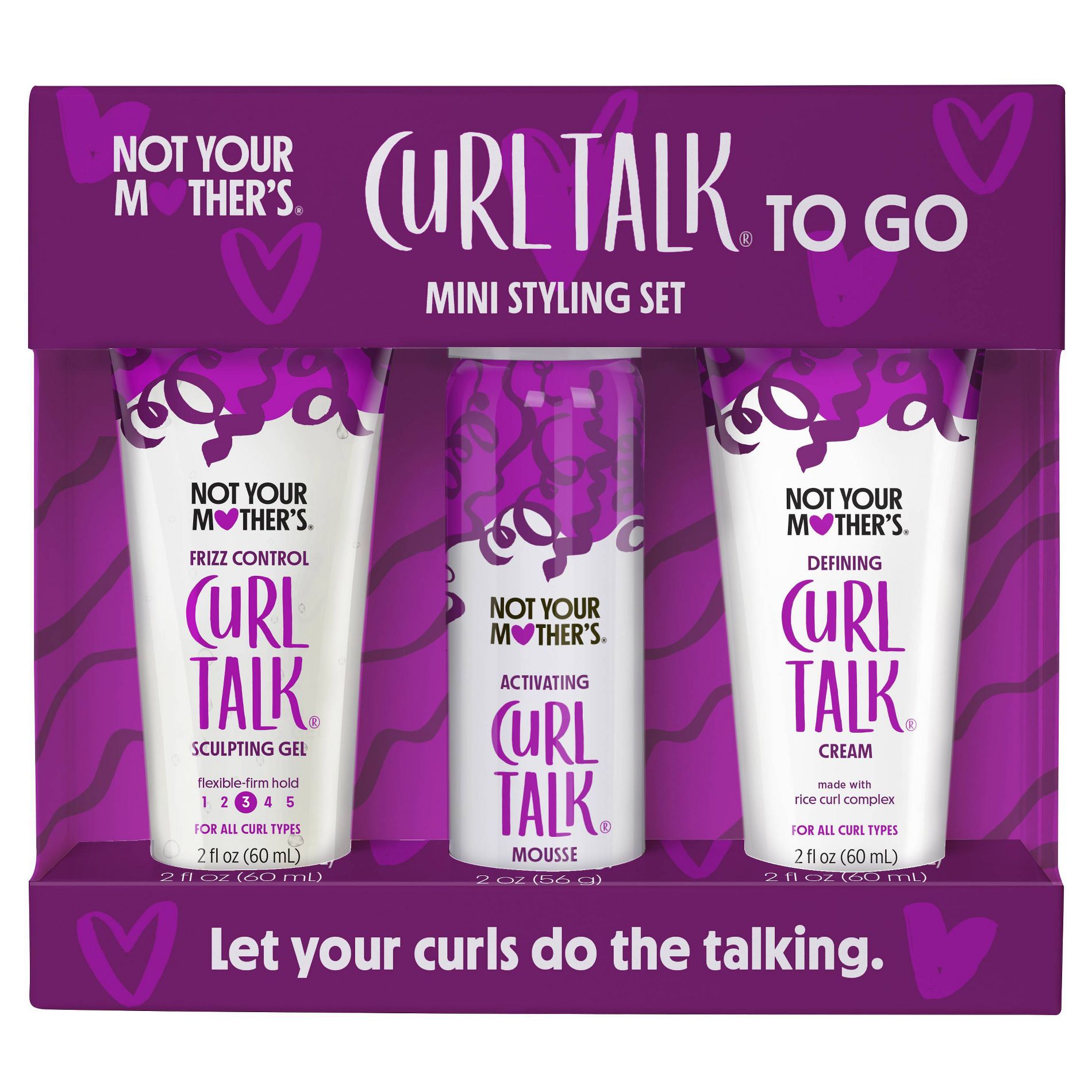 Not Your Mother's Curl Talk Mini Styling Set: Volumizing, Curl Enhancing, For All Hair Types, Multiple Forms