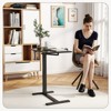 Vynxaria Adjustable Black Coffee Table with Wheels for Bedside and Sofa Use - 2 of 4