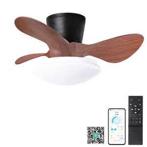 Bella Depot Modern Flush Mount Ceiling Fan with Lights and Remote - 1 of 4