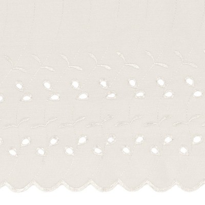 White Eyelet Ruffled Wrap Around Bed Skirt, Queen/King