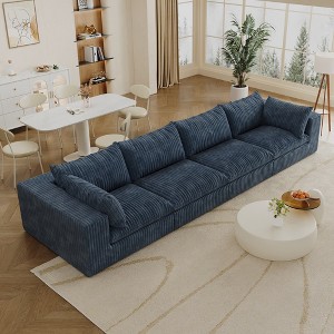 Whisen Cloud Sofa, Corduroy Fabric, Deep Seat Couche - 1 of 4