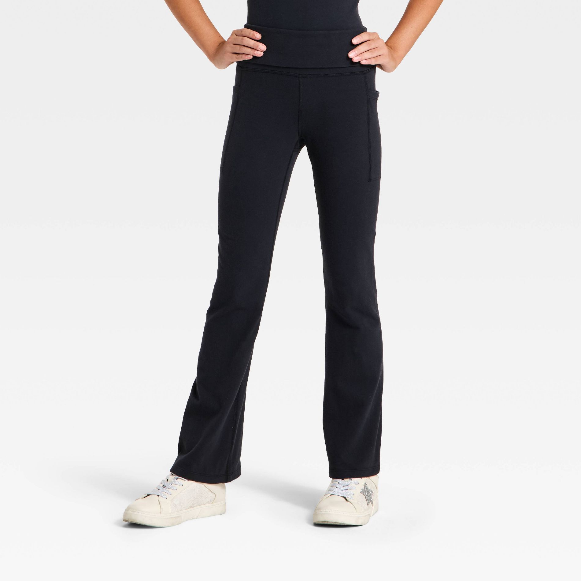 Girls' Cotton Balance Flare Leggings - All In Motion™