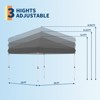 ODK Pop Up Canopy - Beach Tent with One Push Setup, 210d Oxford Fabric - Waterproof & UPF 50+, Outdoor Sun Shade Gazebo for Parties, Camping - 4 of 4