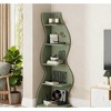 Gulches 5-Tier Corner Shelf, Modern Wall-Mounted Corner Bookshelf Bookcase for Small Space - 4 of 4