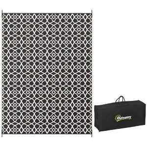 Outsunny RV Mat, Outdoor Patio Rug / Large Camping Carpet with Carrying Bag, Waterproof Plastic Straw, Reversible - 1 of 4