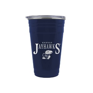 NCAA Kansas Jayhawks Tailgater Tumbler - 22oz: Stainless Steel, Acrylic Lid - 1 of 2