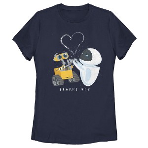 Women's Wall-E Valentine's Day EVE Sparks Fly T-Shirt - 1 of 4