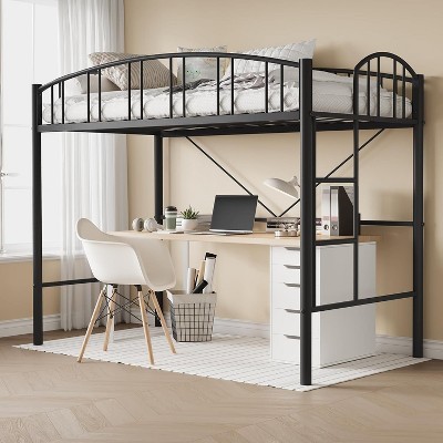 Acekool Twin Loft Bed - Space-Saving with Safety Rail