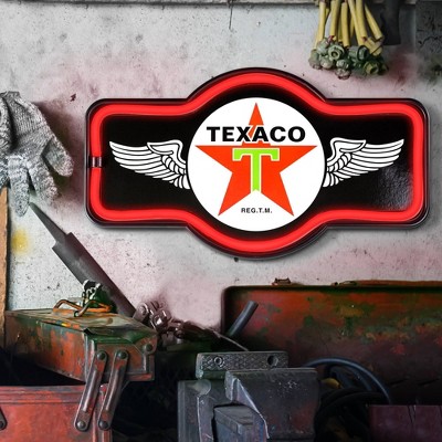 Vintage Texaco LED Neon Light Sign with Wings