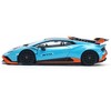Lamborghini Huracan STO Blue with Black Top and Orange Accents 1/64 Diecast Model Car by Pop Race - 4 of 4