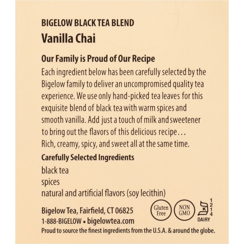 Bigelow Vanilla Chai Black Tea Bags - 20ct, 5 of 11
