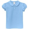 City Threads Puff Short Sleeve Girls Cotton Polo Tee with Peter Pan Collar - USA-Made - 2 of 4