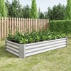 Gulches Green Metal 7.6x3.7x0.98ft Raised Planters Kit - Suitable for Planting Flowers or Vegetables - 3 of 4