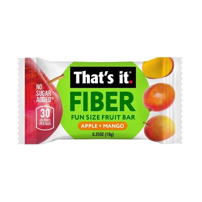 That's It. Fiber Fun Size Apple + Mango Fruit Bars - 0.35oz/12ct