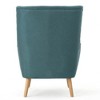 Modern Club Chair, Upholstered Soft Curved Backrest Seat, Cushioned Armchair, Ergonomic Accent Chair For Living Rooms - 4 of 4